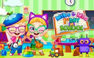 Mike ve Mia'nın okuldaki ilk günü